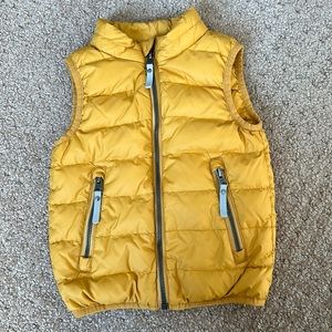Hanna Andersson Toddler Yellow Quilted Puffer Zip Vest